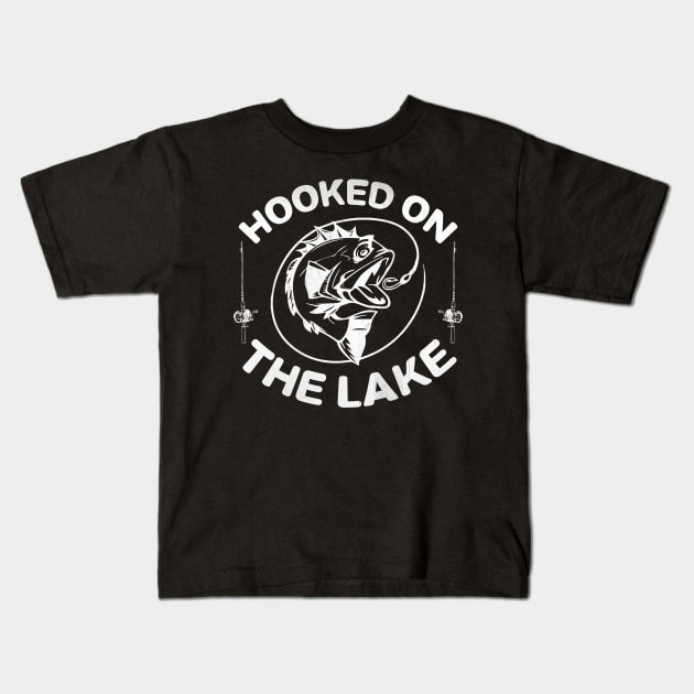 Hooked On The Lake Kids T-Shirt by UniqueWorld